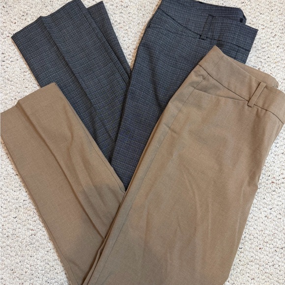 Ann Taylor Dress Pants - Gray and Tan 2 pair Size 10 curvy - Picture 1 of 6